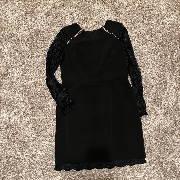 Ivy & Blu Women's Elegant Floral Lace Sleeves Pencil Dress -Black size 16 - Picture 3 of 15